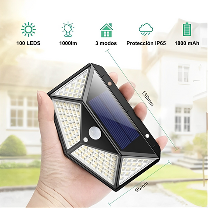 Luz solar de 100 LEDS